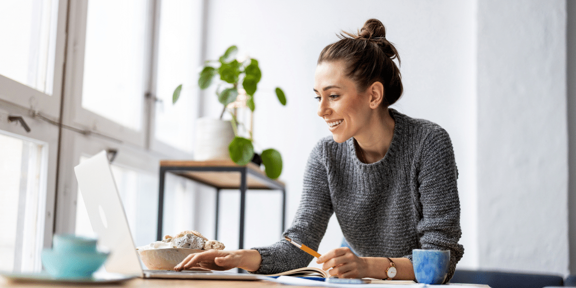 Woman working at computer