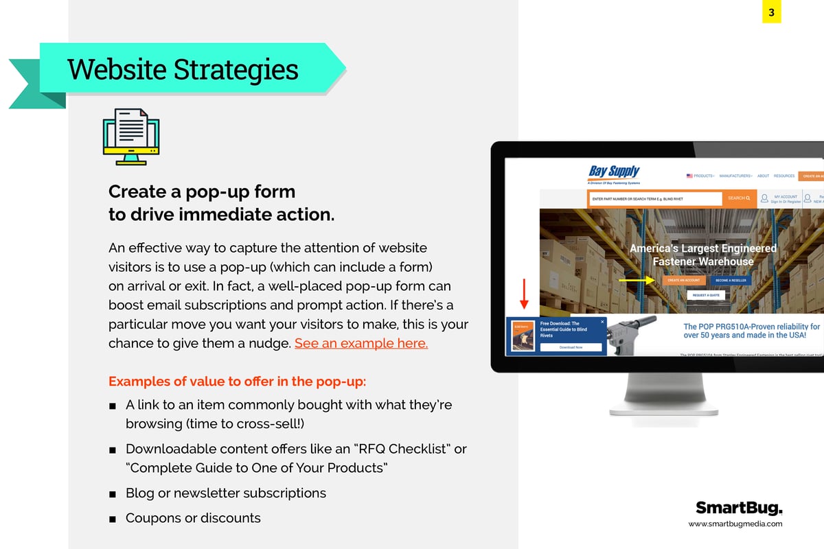 Manufacturing website strategies