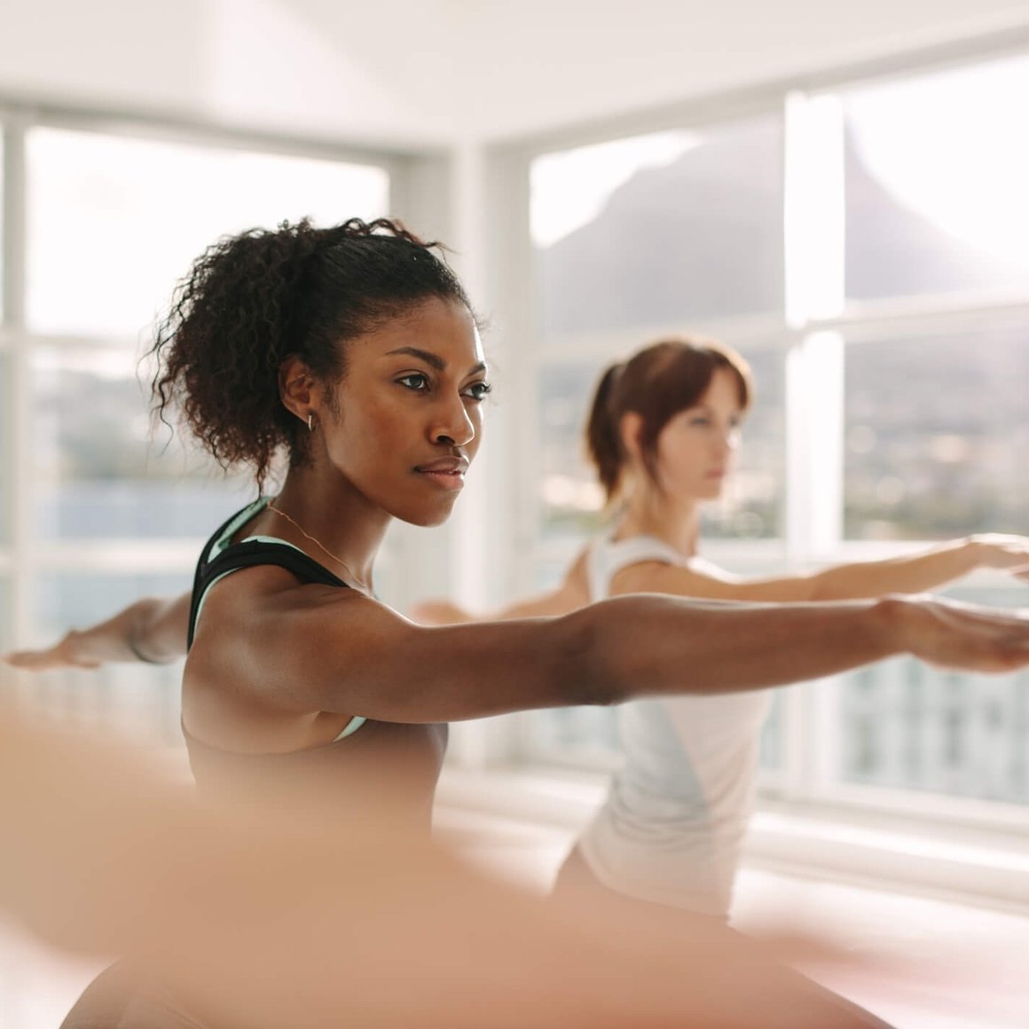 Women doing yoga