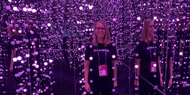 Woman standing at a INBOUND's conference