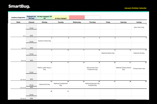 January Content Calendar