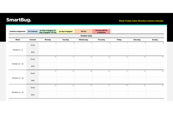SB Content Calendar blank template