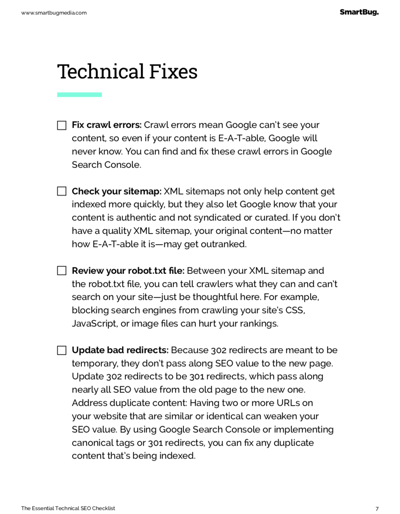 SEO Technical Fixes