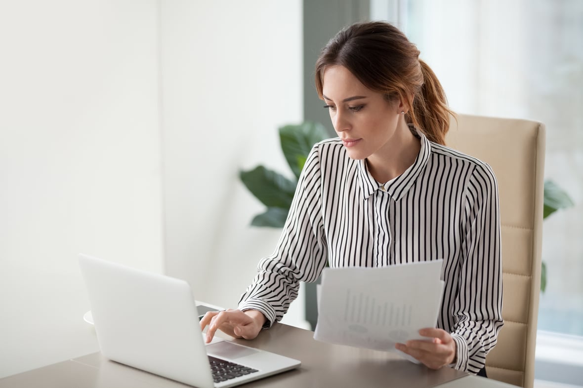 Woman on computer