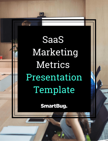 Saas Marketing Metrics Presentation Template cover
