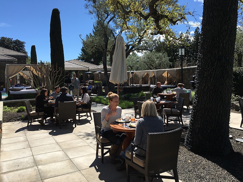 outside dining area
