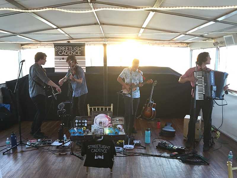 a band playing music