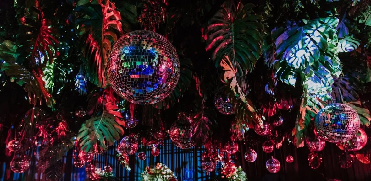 Disco Balls Greenery at The Intelligent Inbound Lounge - INBOUND 2022 by SmartBug Media